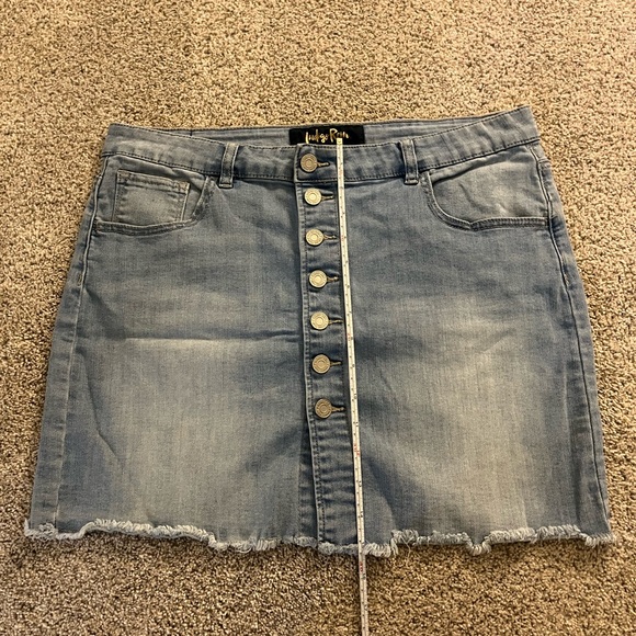 Indigo Rein Denim Mini Skirt Size 13 - Picture 5 of 6